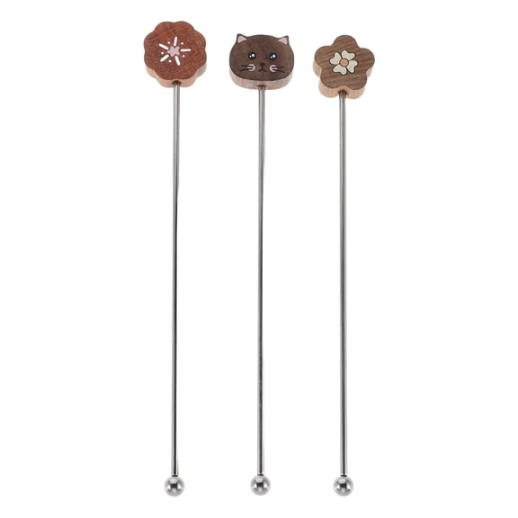 Phenofice 3pcs Portable Reusable Drink Paddles Stainless Steel For Coffee And Outdoor Activities