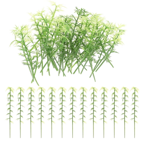 Phenofice 40Pcs Miniature Plants Fake Fake Bamboo Trees 12cm 10cm 8cm 6cm for Landscape Design Garden Decor