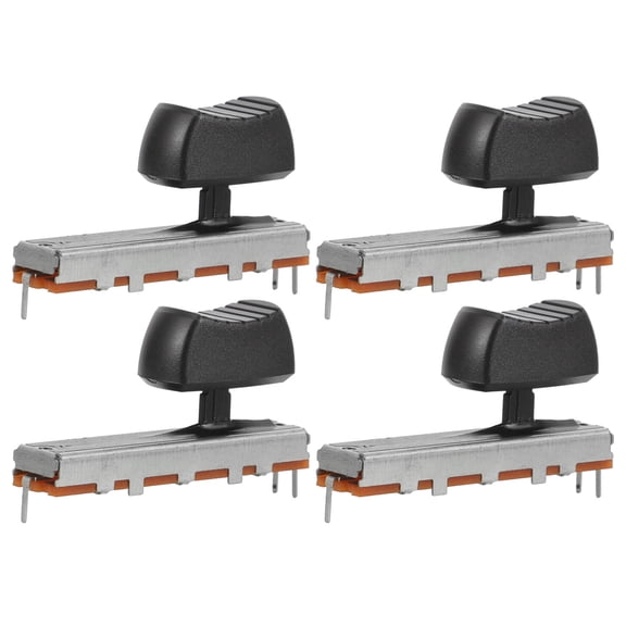Phenofice 4-Pack 10K Linear Sliding Potentiometers Metal Volume Control Pots for Guitar Stereo Audio Equipment