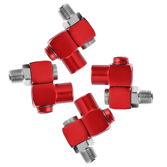 Phenofice 4Pcs 360 Degree Swivel Pneumatic Air Hose Fittings Aluminum Quick Connect Air Coupler