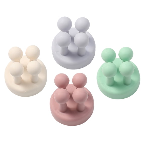 Phenofice 4-Pack Silicone Cable Clips Organizer with Flexible Soft Material for Neat and Tidy Room Cable Management