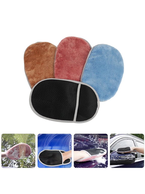 4Pcs Car Washing Gloves Multi Purpose Mitts for Glass and Vehicle Polishing