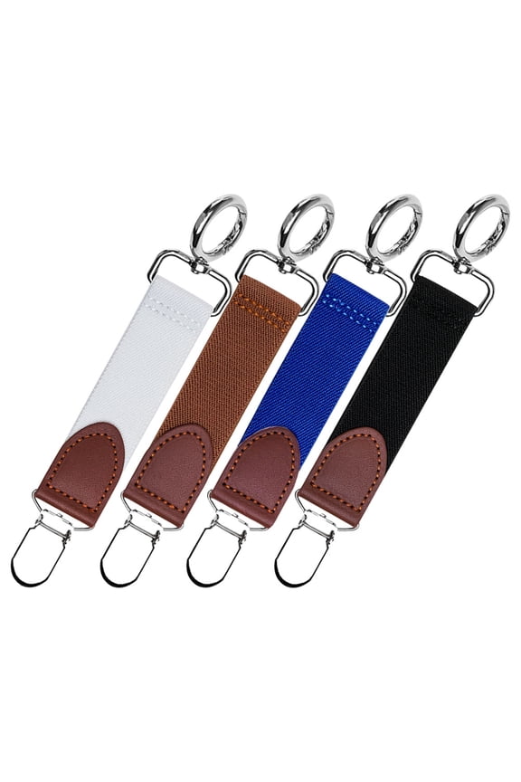 4Pcs Hat Clip for Traveling Outdoor Activities Rectangular Rubber Polyester Iron PU