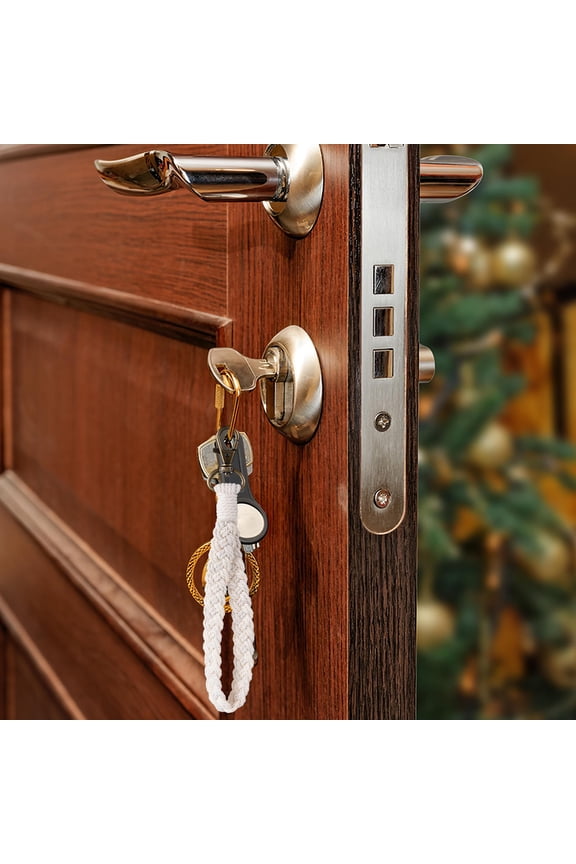 4Pcs Macrame Keychain Wristlet with Swivel Hook Bohemian Key Holder Accessories