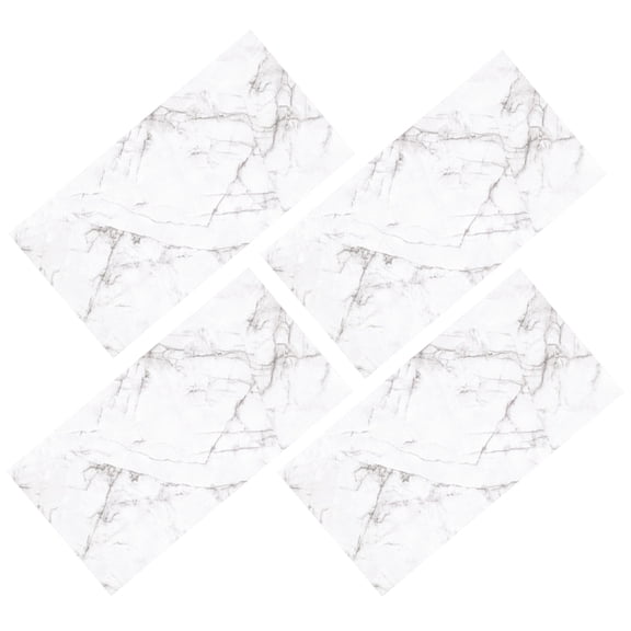 Phenofice 4-Pack Marble Pattern Tile Stickers Removable Self-Adhesive Decals for Kitchen and Bathroom Walls