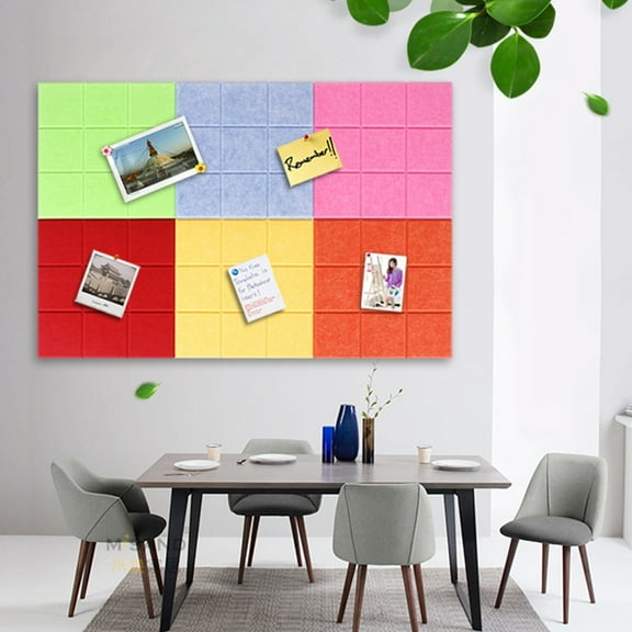 Phenofice 4Pcs Pink Felt Pin Board for Wall DIY Decoration in Bedroom Kindergarten