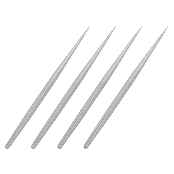 Phenofice 4Pcs Plated Silver Clay Embossing Tools for Pottery Professional Texture and Sculpting Set