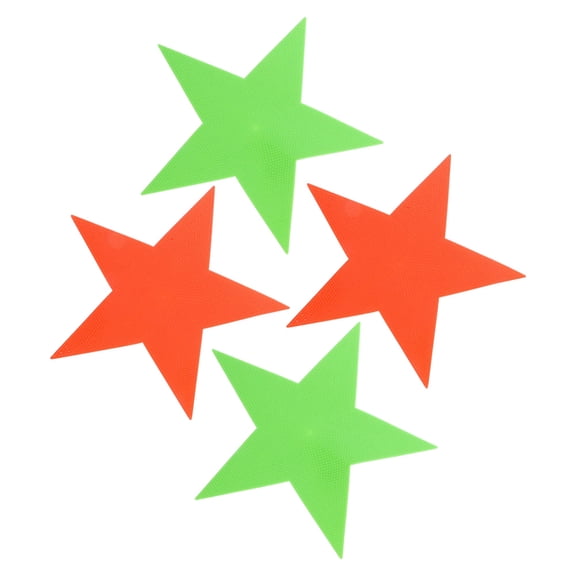 Phenofice 4Pcs Pvc Carpet Markers Star Shaped for Classroom and Office Floor Stickers Colorful
