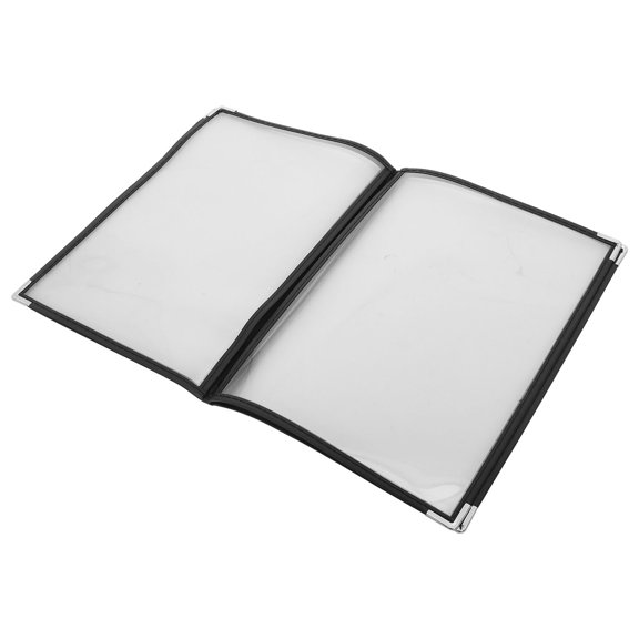Phenofice 4Pcs Transparent PVC Menu Presentation Book for Fast Menu Updates in Restaurants and Cafes