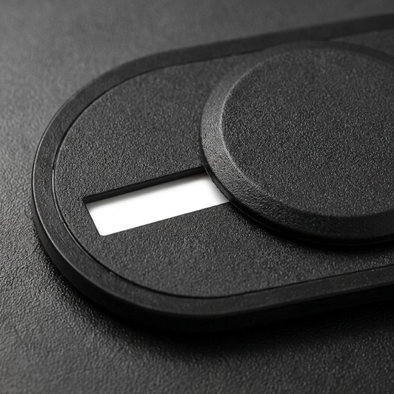 Phenofice 4-Pack Webcam Cover Slide, Camera Privacy Shutter for Laptop, Desktop, Tablet, Phone, Black, Easy Install