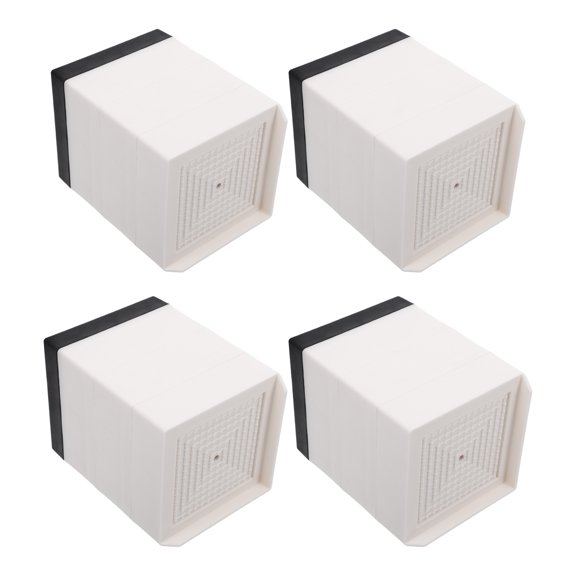 Phenofice 4Pcs White Furniture Riser Pads with Grippy Surface for Stable Bed Desk and Cabinet Lift