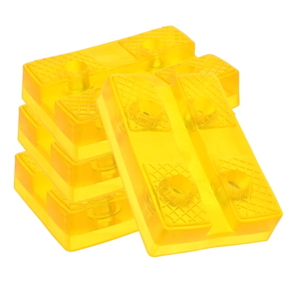 Phenofice 4Pcs Yellow Rubber Jack Stand Pads for Pinch Welds and Rv Jack Pads Wear Resistant Safe