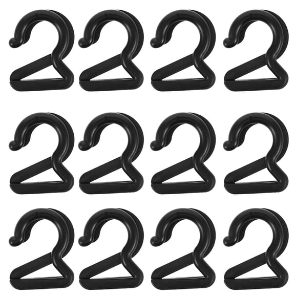 Phenofice 50Pcs Canopy Hooks for Outdoor Use Black Plastic Durable Camping Tent Light Hangers