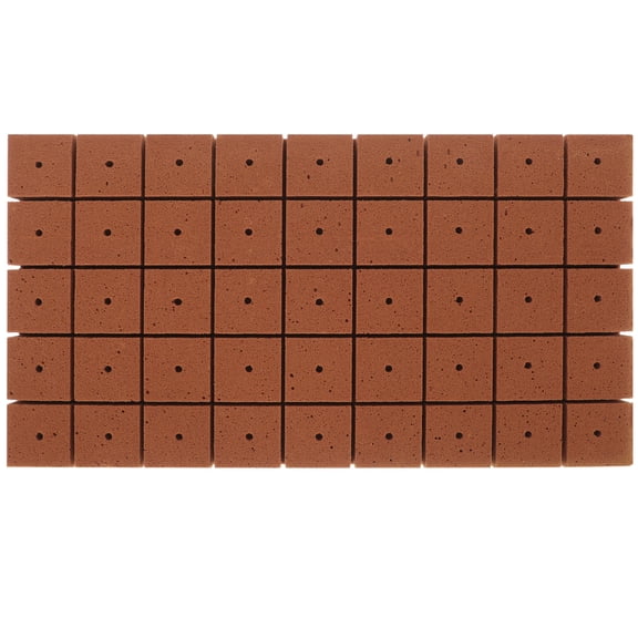 Phenofice 50 Pcs Brown Garden Nutrient Soil Blocks, Easy Use Plant Growing Cubes for Seed Starting, Indoor Outdoor Gardening