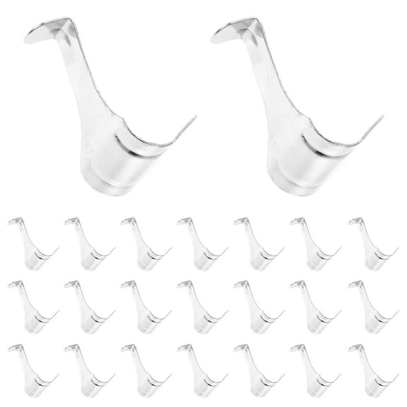 Phenofice 50Pcs Metal Picture Molding Hooks for Heavy Duty Hanging Art Exhibition 1.97X1.18X0.08In