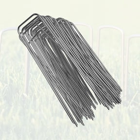Phenofice 50-Pack Stainless Steel U-Shaped Fixing Nails for Garden Landscaping Fabric Stakes and Pile Securing
