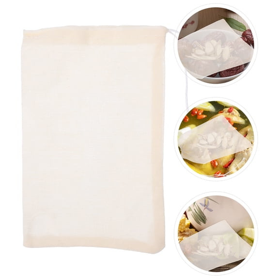 Phenofice 50pcs Small String Bag Thickened Cotton for Impurity Removal Home Cooks
