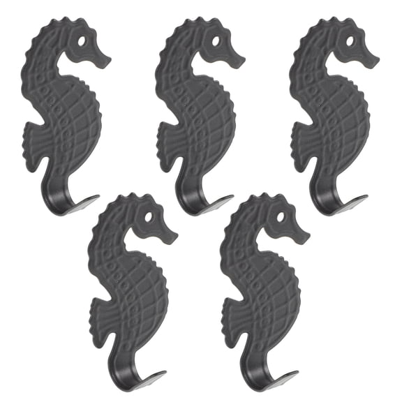 Phenofice Hideaway Hooks Grey Carbon Steel Easy Install No Trace Home Storage 5Pcs