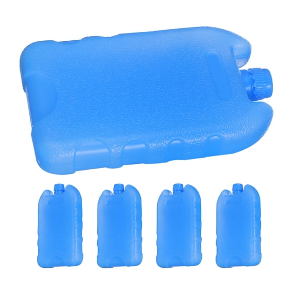 Phenofice 5Pcs Blue Reusable Ice Cooling Packs for Air Cooler Fans Portable Ice Pack for Cooler Use and Camping