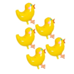 Phenofice 5Pcs Cute Aluminum Foil Chicken Balloons for Family Gatherings and Birthday Party Decorations