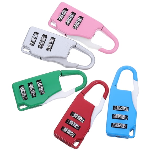 Phenofice Set of 5 Zinc Alloy Combination Luggage Locks with Resettable 3-Digit Code for Travel Backpacks and Suitcases