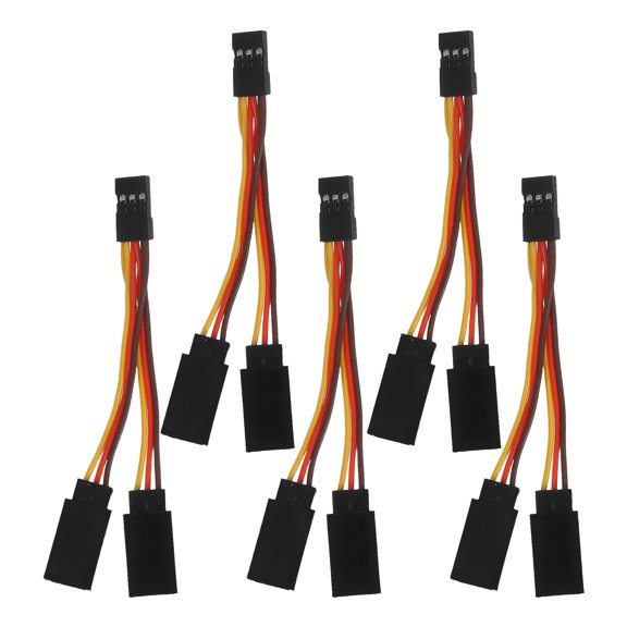 Phenofice 5Pcs High Density Connection Rc Servo Extension Cord for Enhanced Model Response