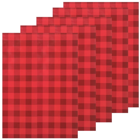 Phenofice 5Pcs Assorted Color Checkered Wrapping Paper Rolls for Christmas Birthday and Wedding