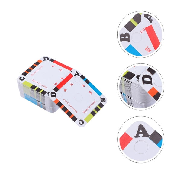 Phenofice 60Pcs Multi Color DIY Tablet Weaving Cards Paperboard Loom Supplies Practical Design