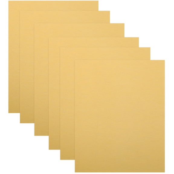 Phenofice 6Pcs Aluminum Sign Blanks Golden for Craft Makers Office Use with Photo Sublimation