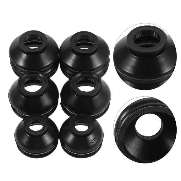 Phenofice 6-Pack Rubber Tie Rod Boots for Car Wheel Bearing Dust Covers, Protective Automotive Replacement Parts