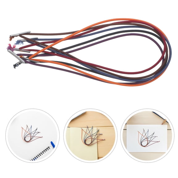Phenofice 6Pcs Elastic Journal Band with Nylon Rope Stretchy Closure for Notebook and Memo Pads