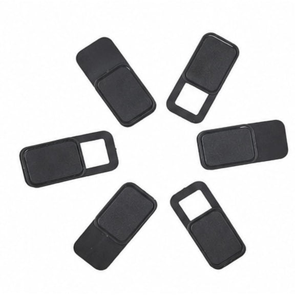 Phenofice 6 Pcs Metal Webcam Cover, Black Ultra Thin Slide Camera Privacy Shutter for Laptop, Desktop, Tablet, Phone and PC