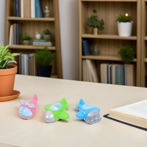 Phenofice 6Pcs Mini Planes Assorted Color Resin Airplane Figurine for Office Desktop Decor