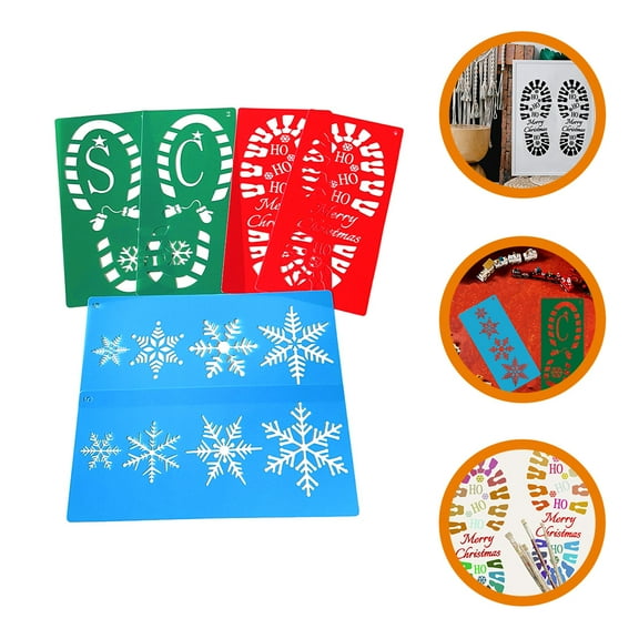Phenofice 6Pcs Reusable Footprint Drawing Stencils for Artists and DIY Enthusiasts