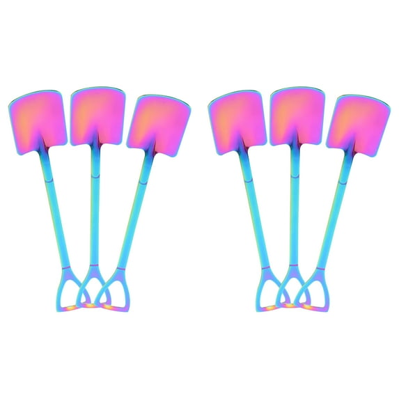 Phenofice Serving Spoon Multi Colored 6Pcs 5.7X1.2X0.04In Stainless Steel