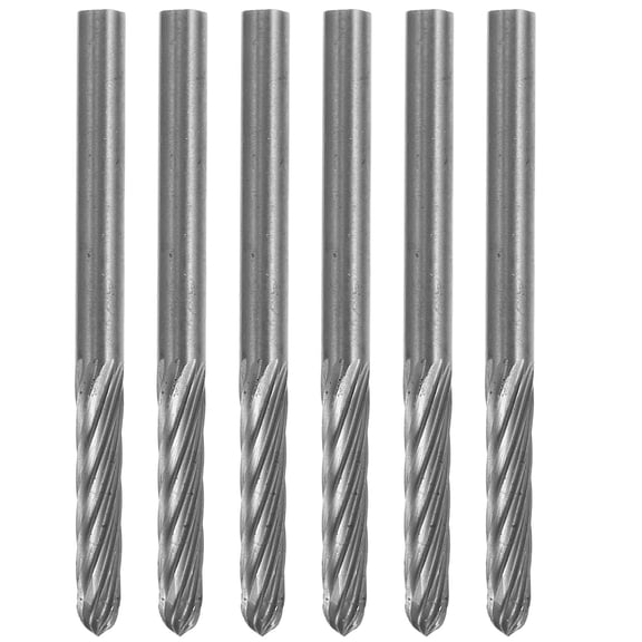 Phenofice 6pcs Carbide Grinding Bits Tungsten Steel Grey For Metalworking Applications