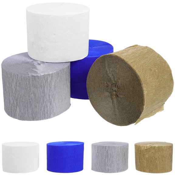 Phenofice 8Pcs Multi Function Crepe Paper Streamers Party Supply for Birthday Wedding and Special Events