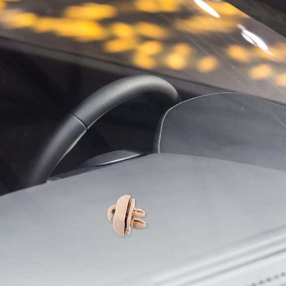 Phenofice Beige Car Sun Visor Clip Holder Compact Design for Mirrors Sunshades and Accessories