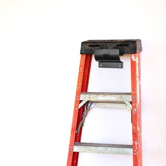 Phenofice Black Garage Ladder Storage Bracket in Steel for Safe Wall Mounted Organization
