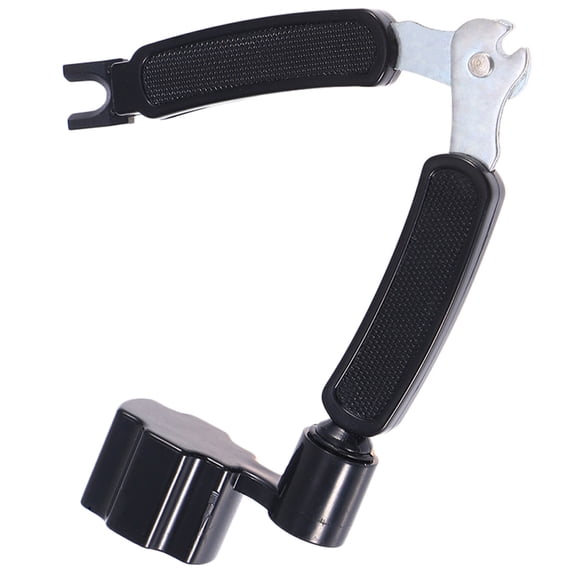 Phenofice Black Multifunction Guitar Tool with String Winder Cutter and Pin Puller for All String Instruments