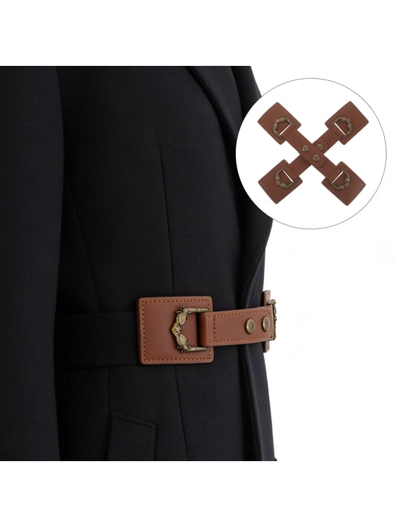 Brown Metal Decorative Coat Buttons for Suits and Jackets, 2 Pairs Fastening Accessories