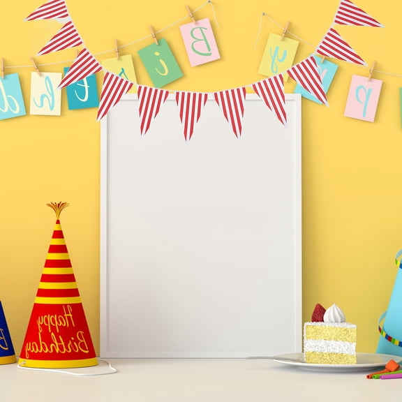 Phenofice Multi-Color Carnival Banner Paper Flags with Eye-Catching Patterns for Party and Event Decoration