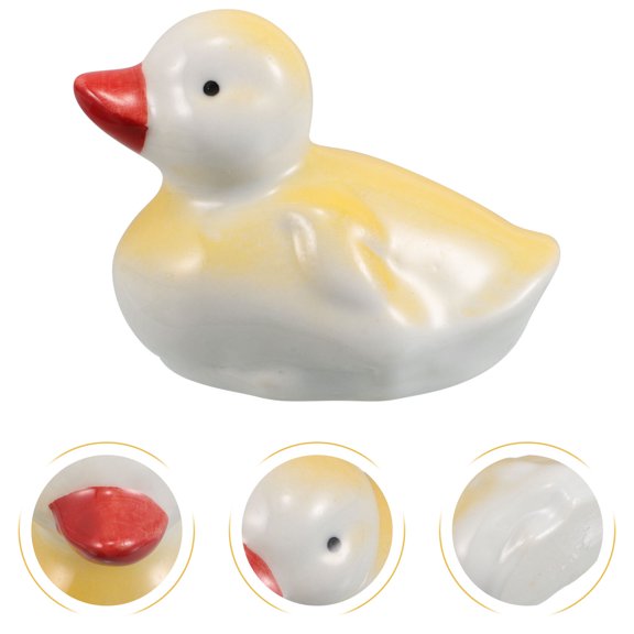 Phenofice Ceramic Floating Duck Figurine for Aquarium Decor and Home Display
