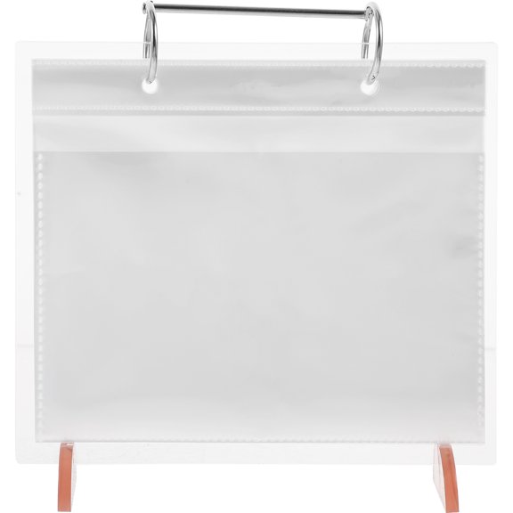 Phenofice Clear Acrylic Desk Calendar Stand with Transparent Photo Frame for Desktop Organization and Menu Display