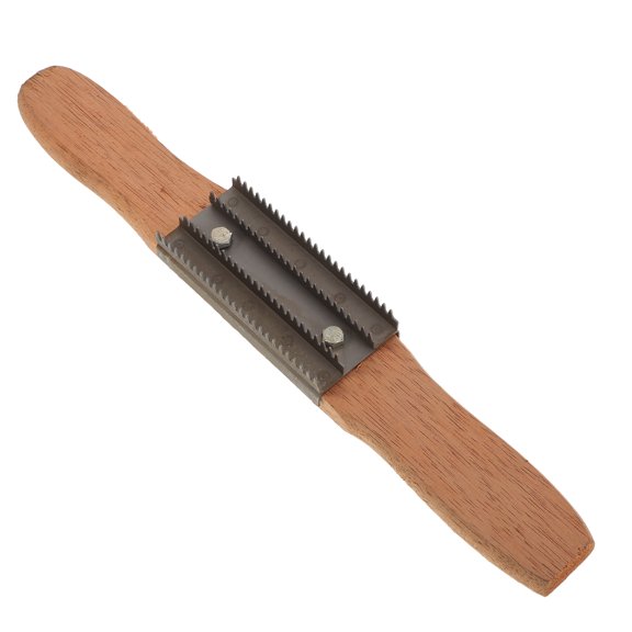 Phenofice Comfort Grip Wooden Handle Wheel Rake for Polishing Compound Removal and Buffing