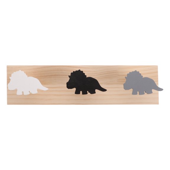 Phenofice Decorative Dinosaur Hook for Wall, Multi Color Wood, Space Saving Storage for Home Organization
