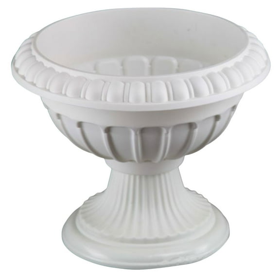 Phenofice Classic White Plastic Urn Planters for Outdoor Wedding Plant Display