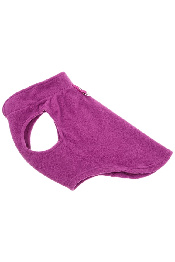 Decorative Violet Dog Coat with Windproof Fleece Lining Comfortable Winter Vest for Dogs