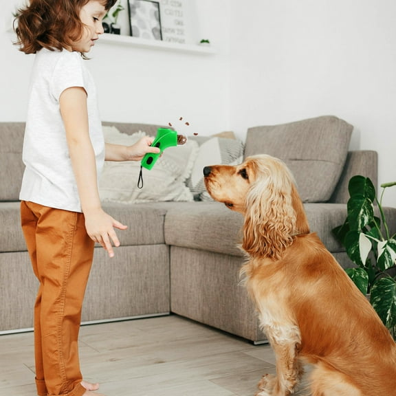 Phenofice Snack Launcher for Dog with Comfortable Grip Green Handle Easy to Load and Launch Treats