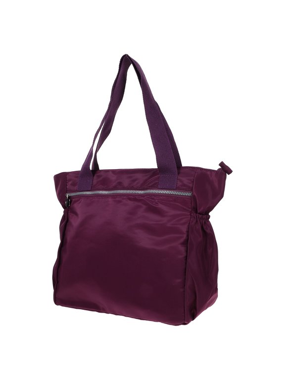 Red Waterproof Canvas Shoulder Bag, Perfect for Travel and Work